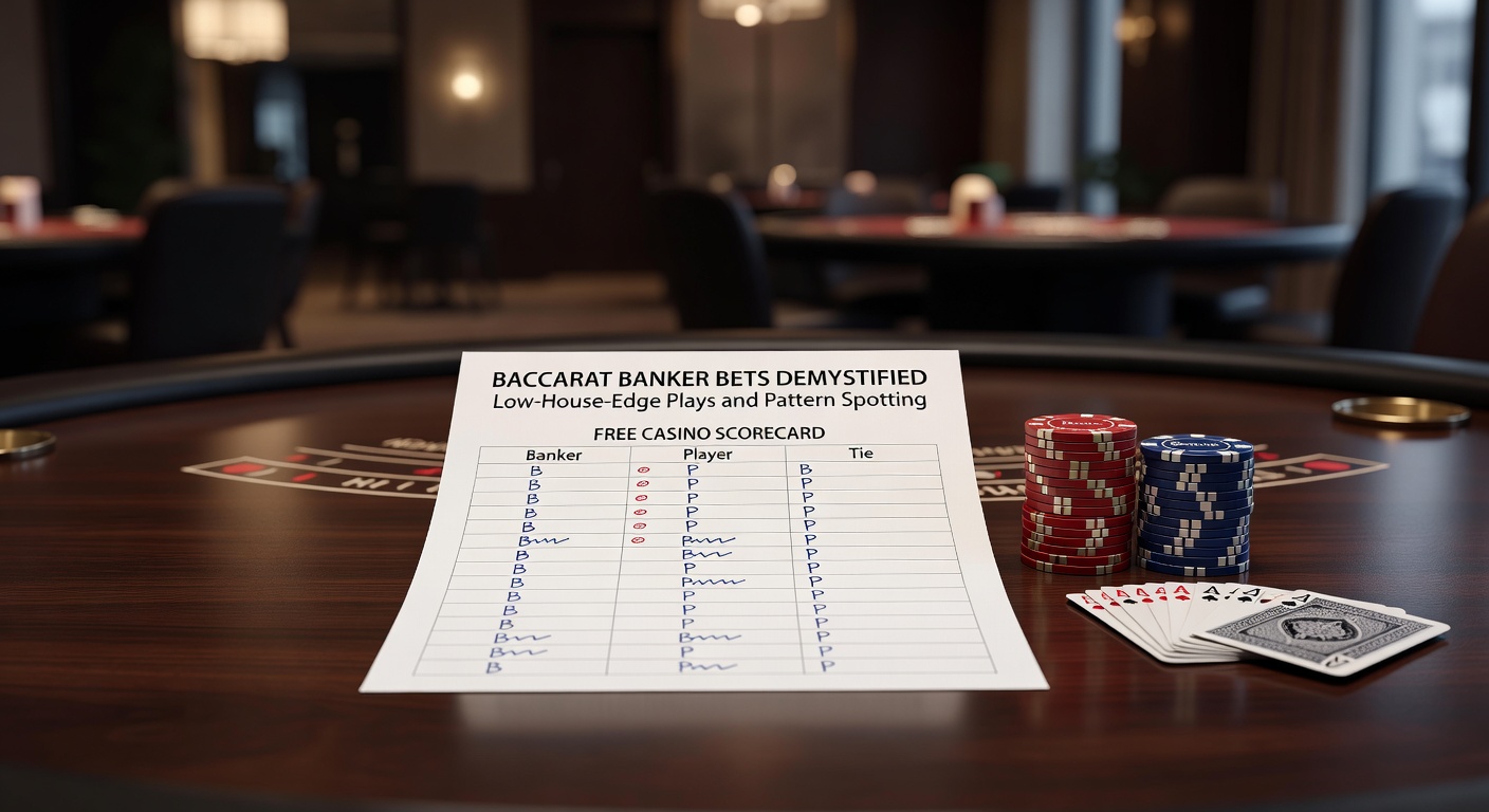 Close-up of a baccarat scorecard displaying big road patterns and marked streaks from recent hands