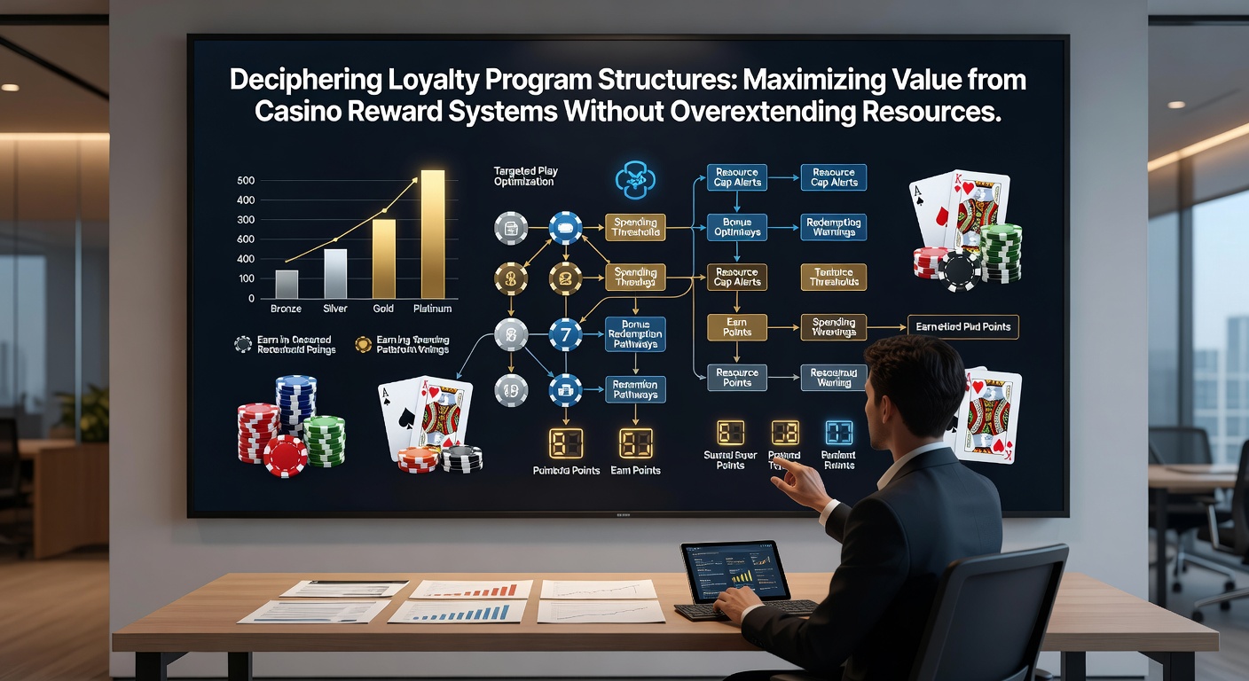 Casino loyalty program structure diagram showing tier levels and point accumulation paths