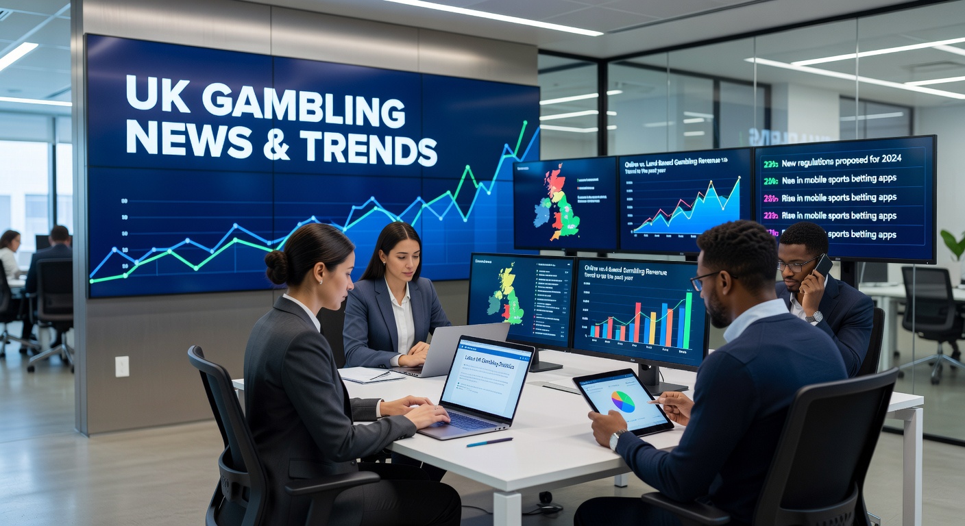 Graph showing upward trend in UK gross gambling yield with online sector leading the growth