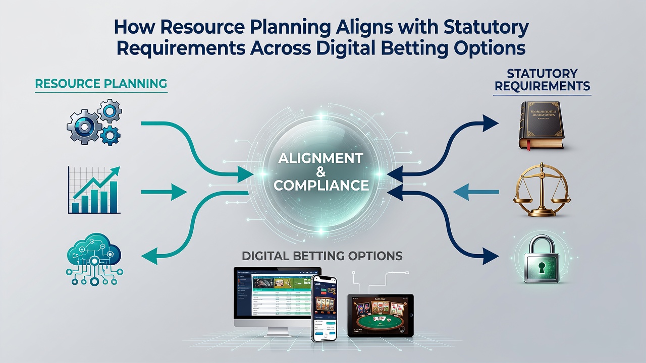 Compliance team reviewing regulatory documents and digital resource allocation charts in a betting operations center