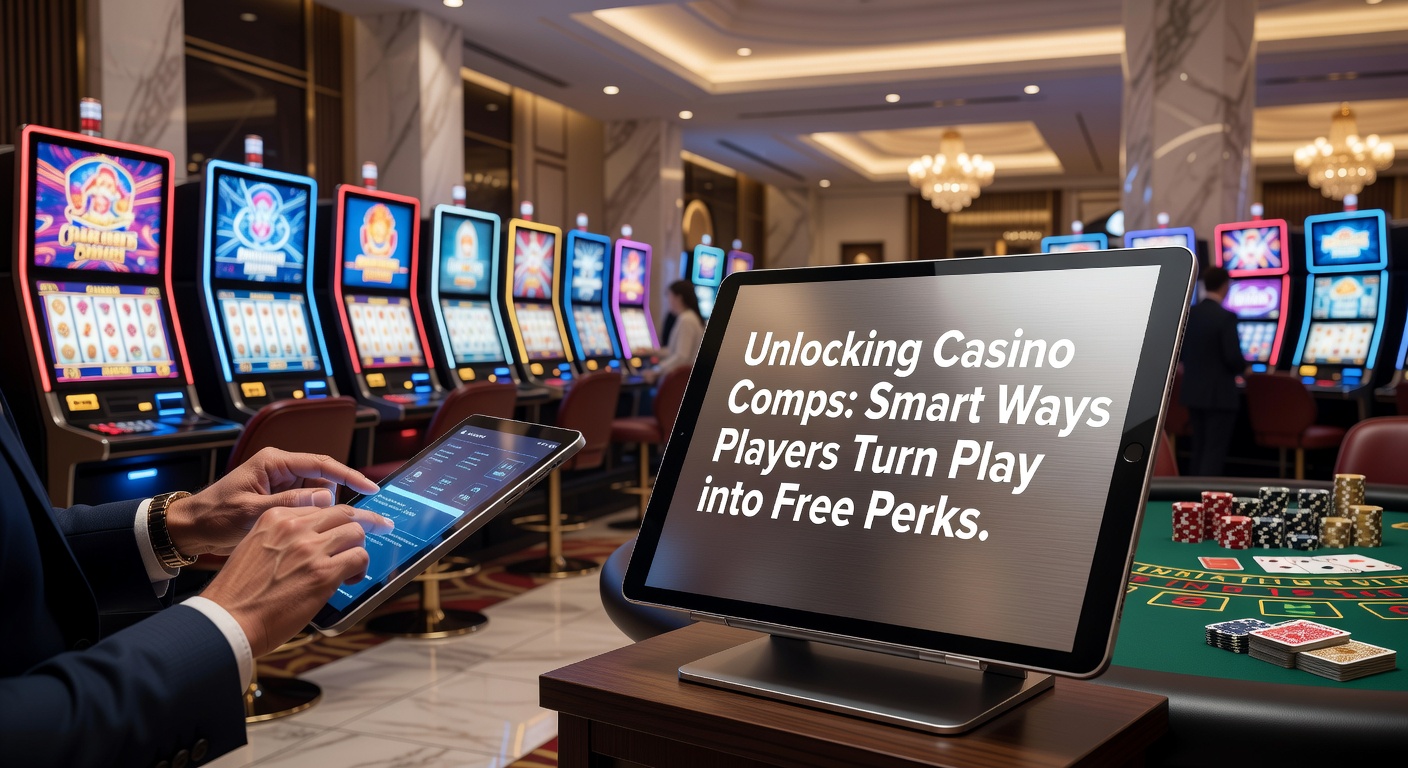 Players enjoying free perks like meals and shows at a bustling casino floor, highlighting the rewards of smart play