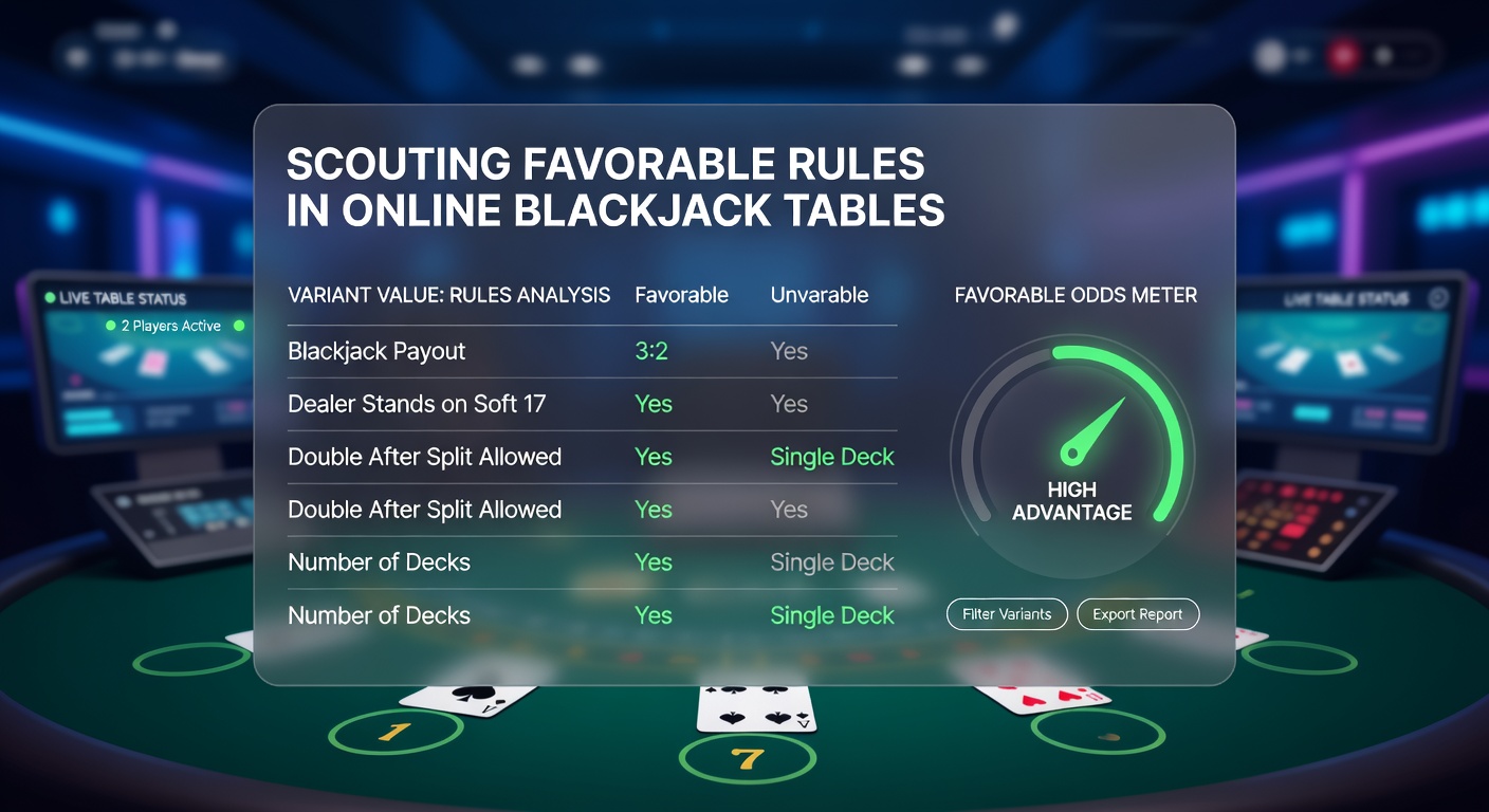 Comparison chart of blackjack house edges across different rule variants, illustrating drops from 0.65% to 0.28% with optimal setups